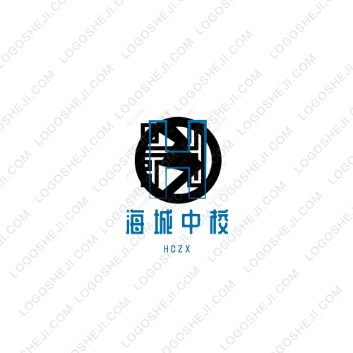 海城中校logo設(shè)計