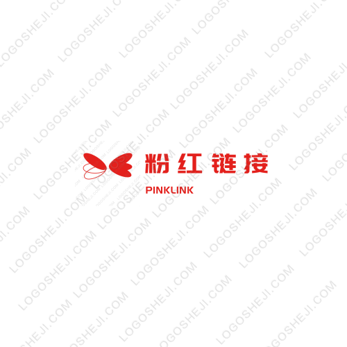 粉紅鏈接logo設(shè)計(jì)