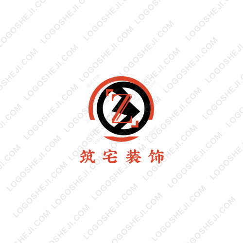 筑宅裝飾logo設計