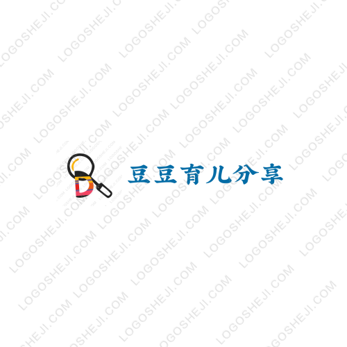 豆豆育兒分享logo設(shè)計(jì)