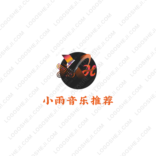 小雨音樂推薦logo設(shè)計(jì)